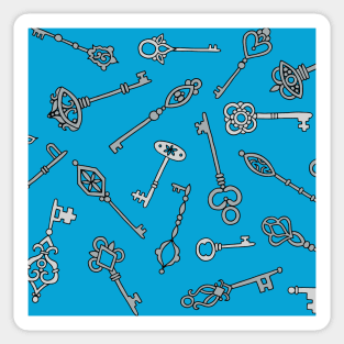 Skeleton Keys Blue Palette Sticker